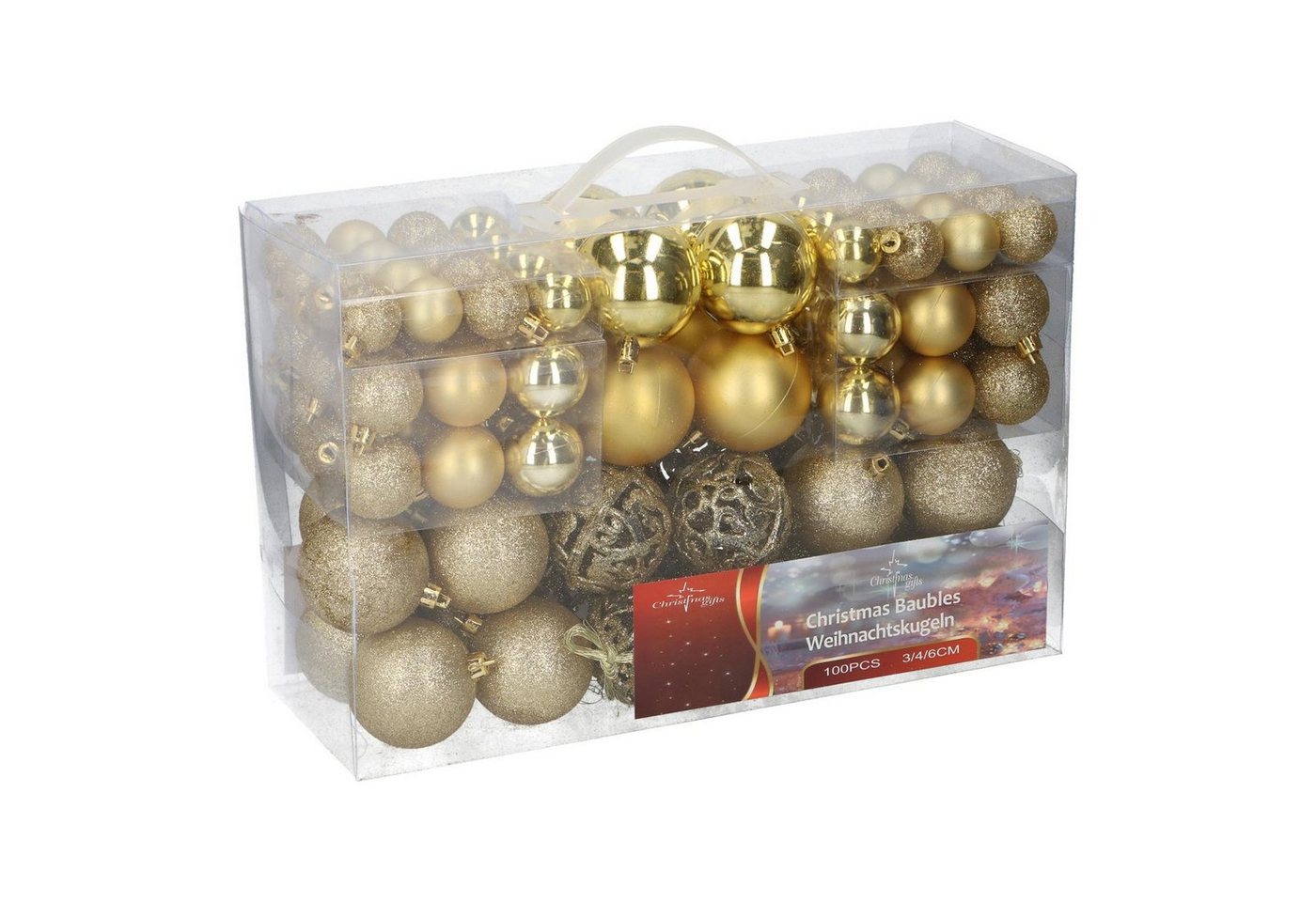 HTI-Living Christbaumschmuck Weihnachtskugel Set, 100 Stück Gold (100-tlg), ***gleich wie Weitere Beschreibung von HTI-Living