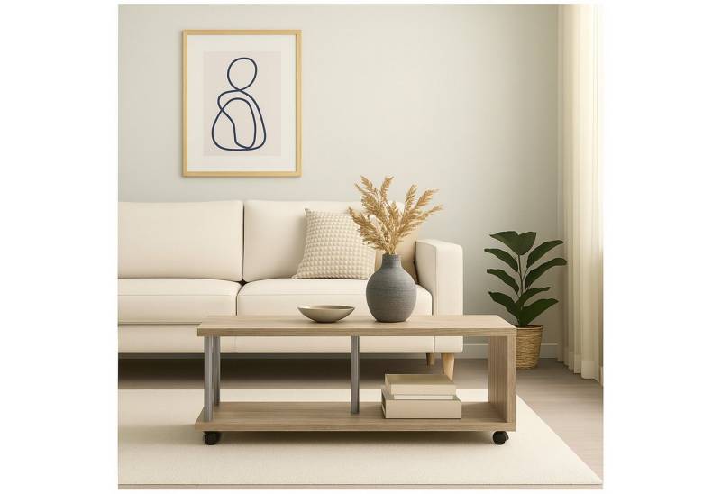 HTI-Living Couchtisch Couchtisch mit Ablagefach und Rollen (Stück, 1-St., 1 Couchtisch), Tisch Ablagetisch Beistelltisch von HTI-Living