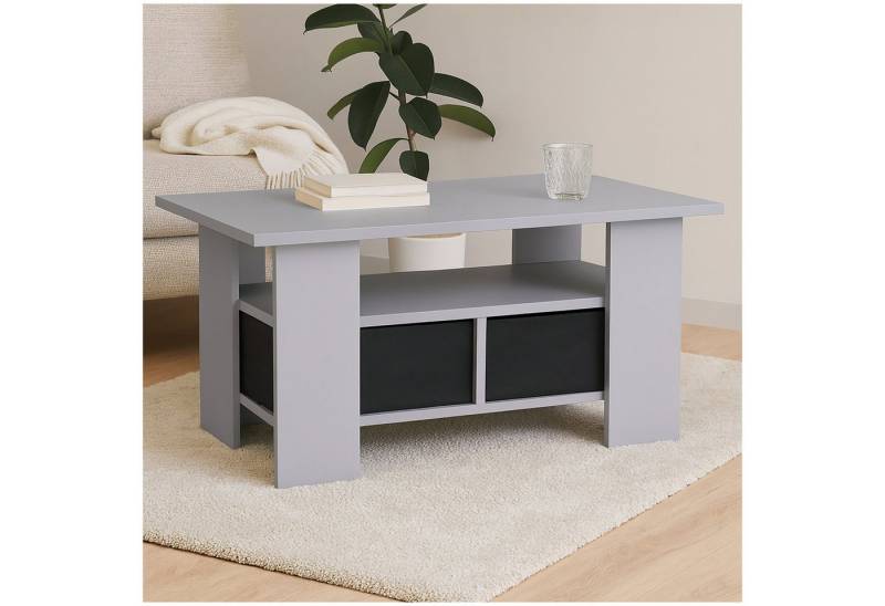 HTI-Living Couchtisch Moderner Couchtisch in Betonoptik mit Ablagefach (Stück, 1-St., 1 Couchtisch ohne Dekoration), Wohnzimmertisch Sofatisch mit 2 Schubladen von HTI-Living