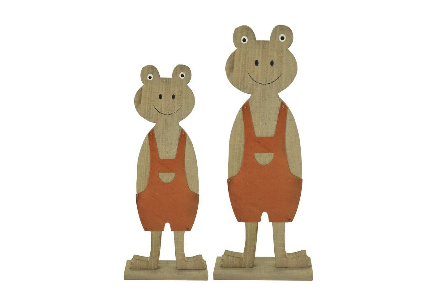 HTI-Living Dekofigur Osterfiguren 2er Set, Holz Frösche (2 St., 2 Frösche aus Holz), Holzfrosch Froschfigur von HTI-Living