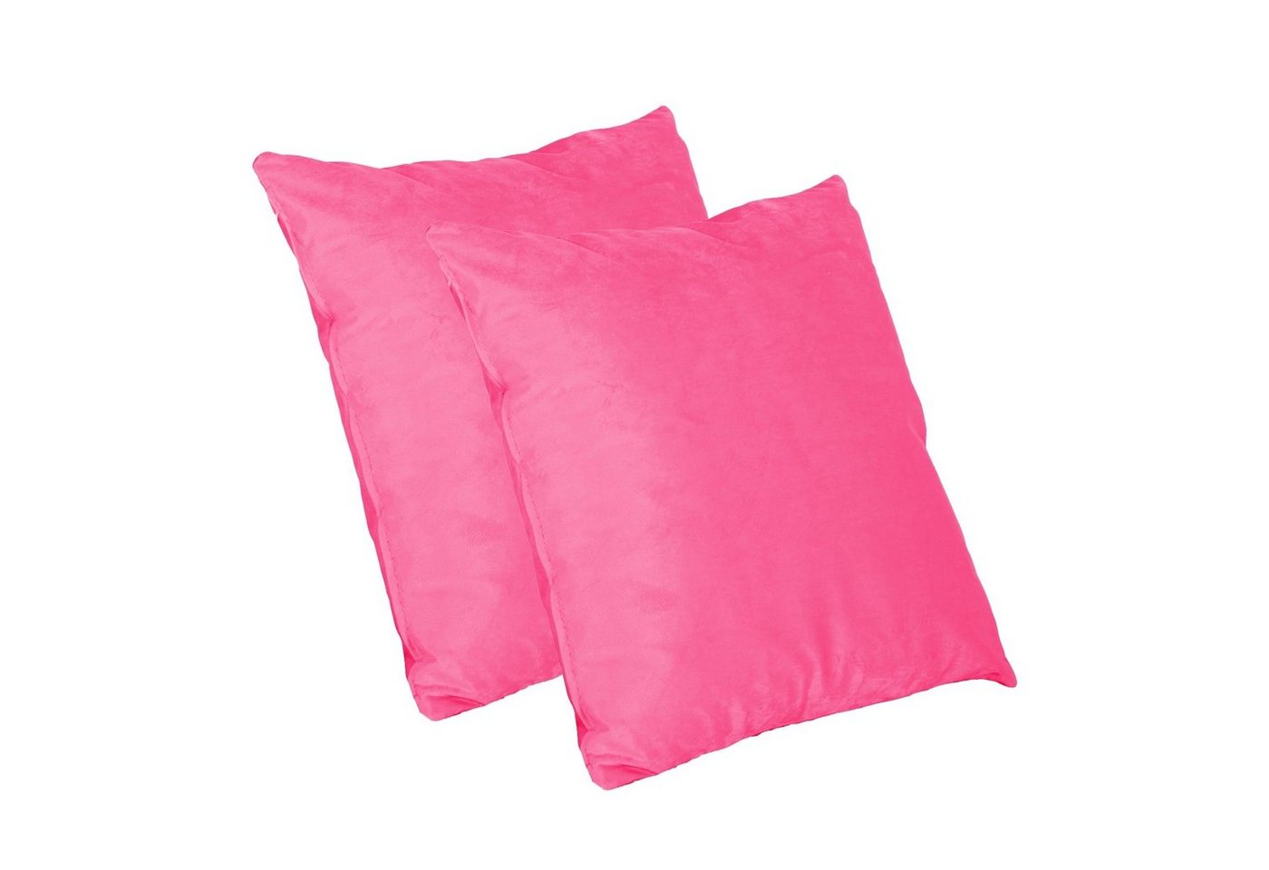 HTI-Living Dekokissen Kissen Nathalie Unifarben 2er-Set Pink, Dekokissen Sofakissen von HTI-Living