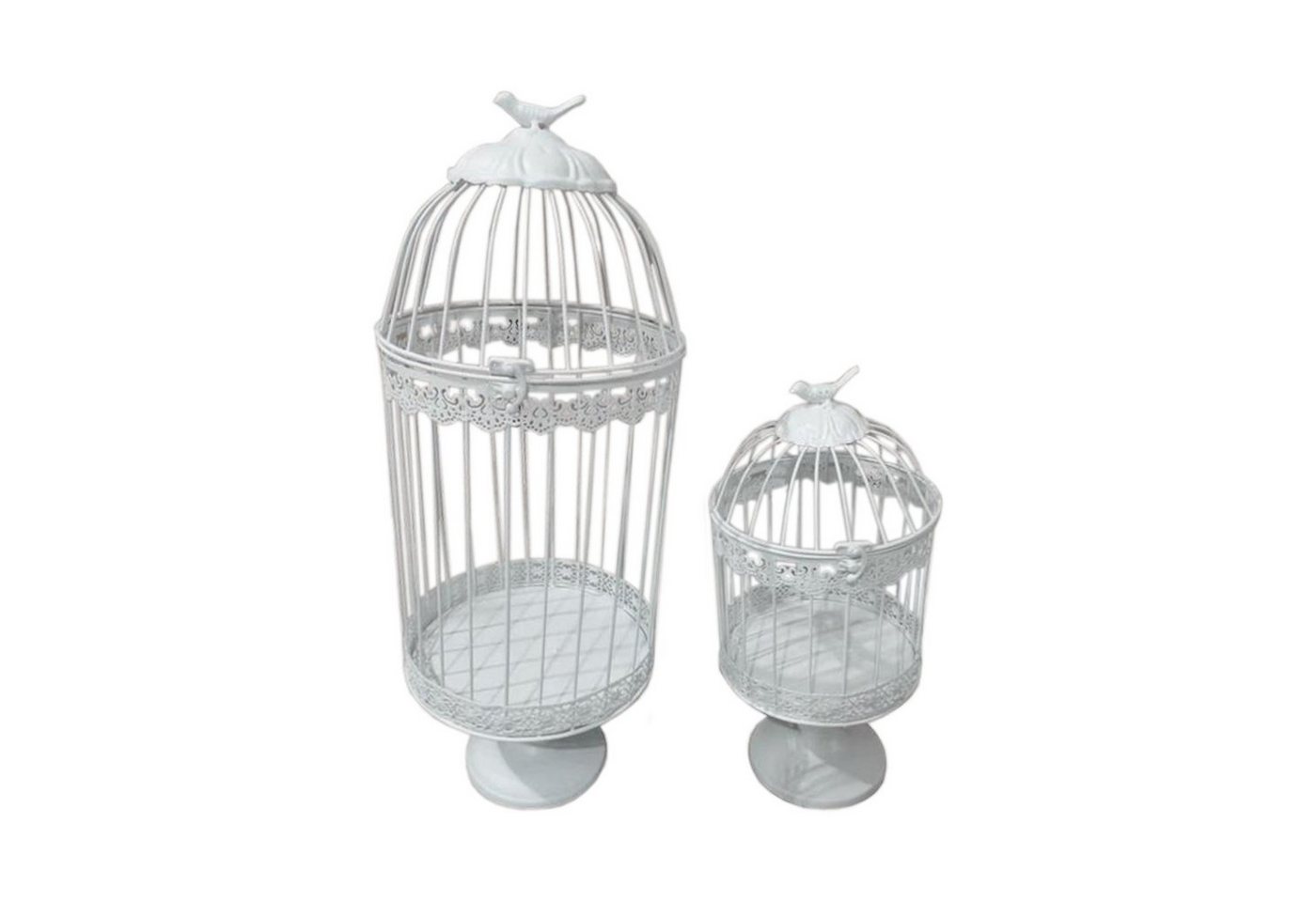 HTI-Living Dekoobjekt Deko-Vogelkäfig mit Standfuß 2er-Set Lani (Set, 2 St., 2 Dekokäfige in verschiedenen Höhen), Wohnaccessoire Metall nostalgisch von HTI-Living