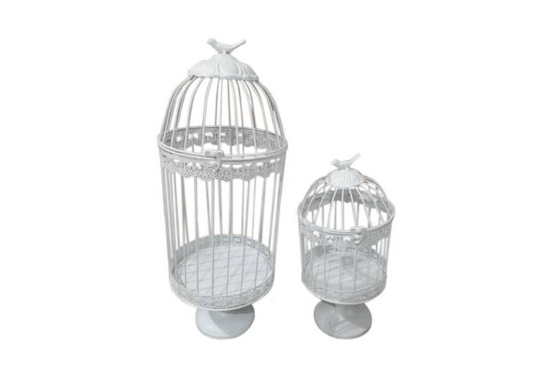 HTI-Living Dekoobjekt Deko-Vogelkäfig mit Standfuß 2er-Set Lani (Set, 2 St., 2 Dekokäfige in verschiedenen Höhen), Wohnaccessoire Metall nostalgisch von HTI-Living