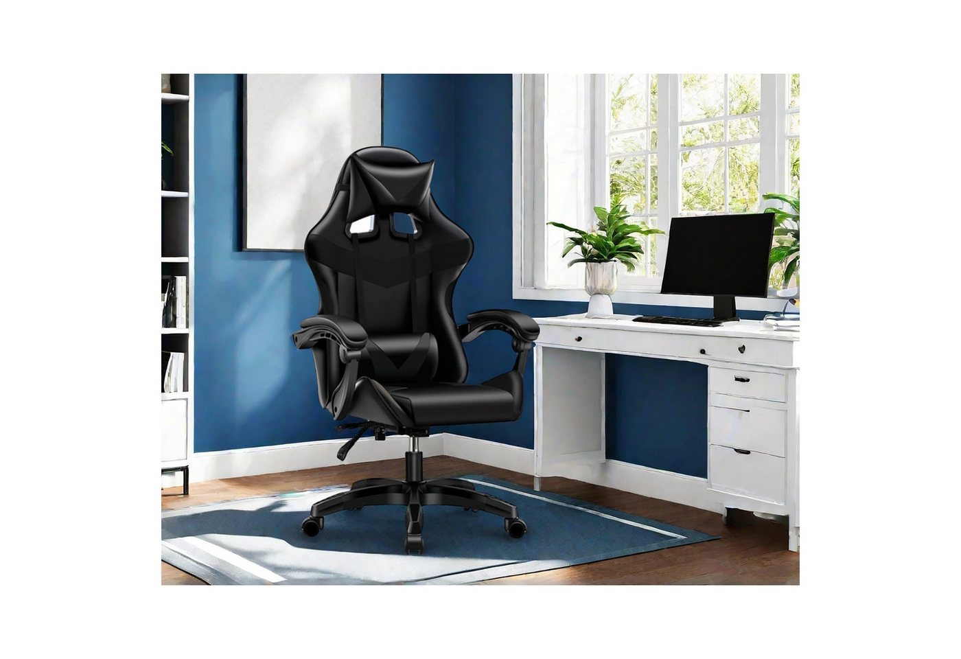 HTI-Living Drehstuhl Bürostuhl Schwarz Krit Power (Stück, 1 St), Gaming Stuhl Drehstuhl Schreibtischstuhl von HTI-Living