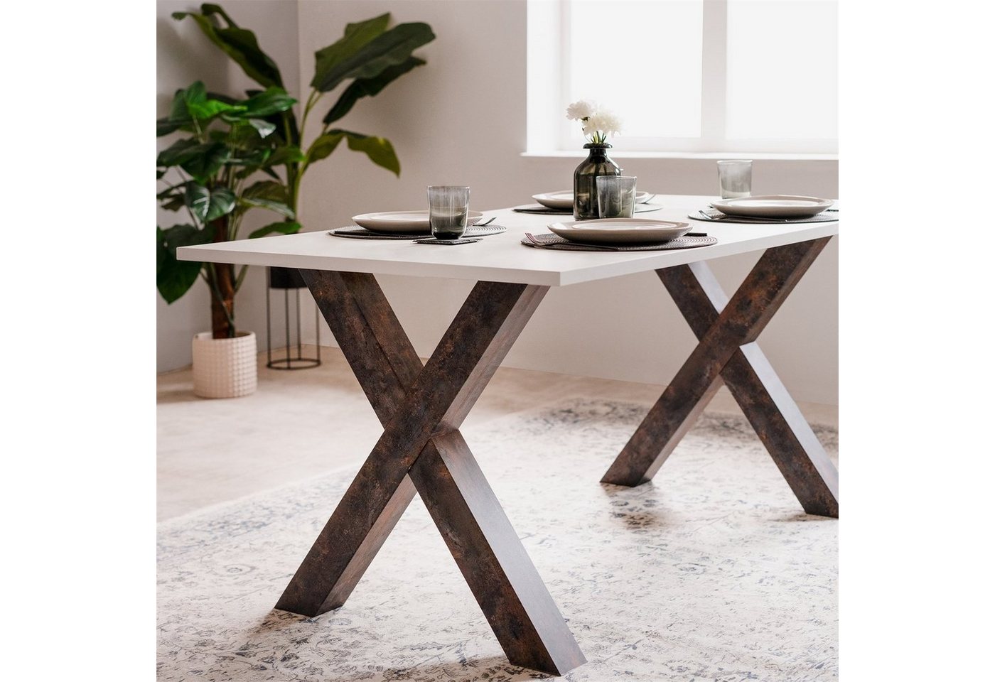 HTI-Living Esstisch Esstisch Sevilla mit X-Gestell (1-St., 1 Esstisch) HTI-Living Esstisch Esstisch Sevilla mit X-Gestell (1-St., 1 Esstisch) von HTI-Living
