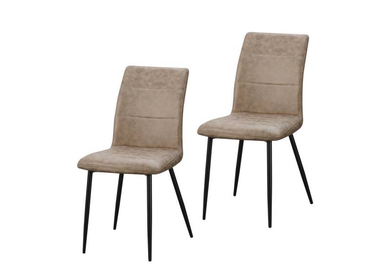 HTI-Living Esszimmerstuhl Esszimmerstuhl 2er Set Antikhellbraun Vasile (Set, 2 St), Küchenstuhl von HTI-Living