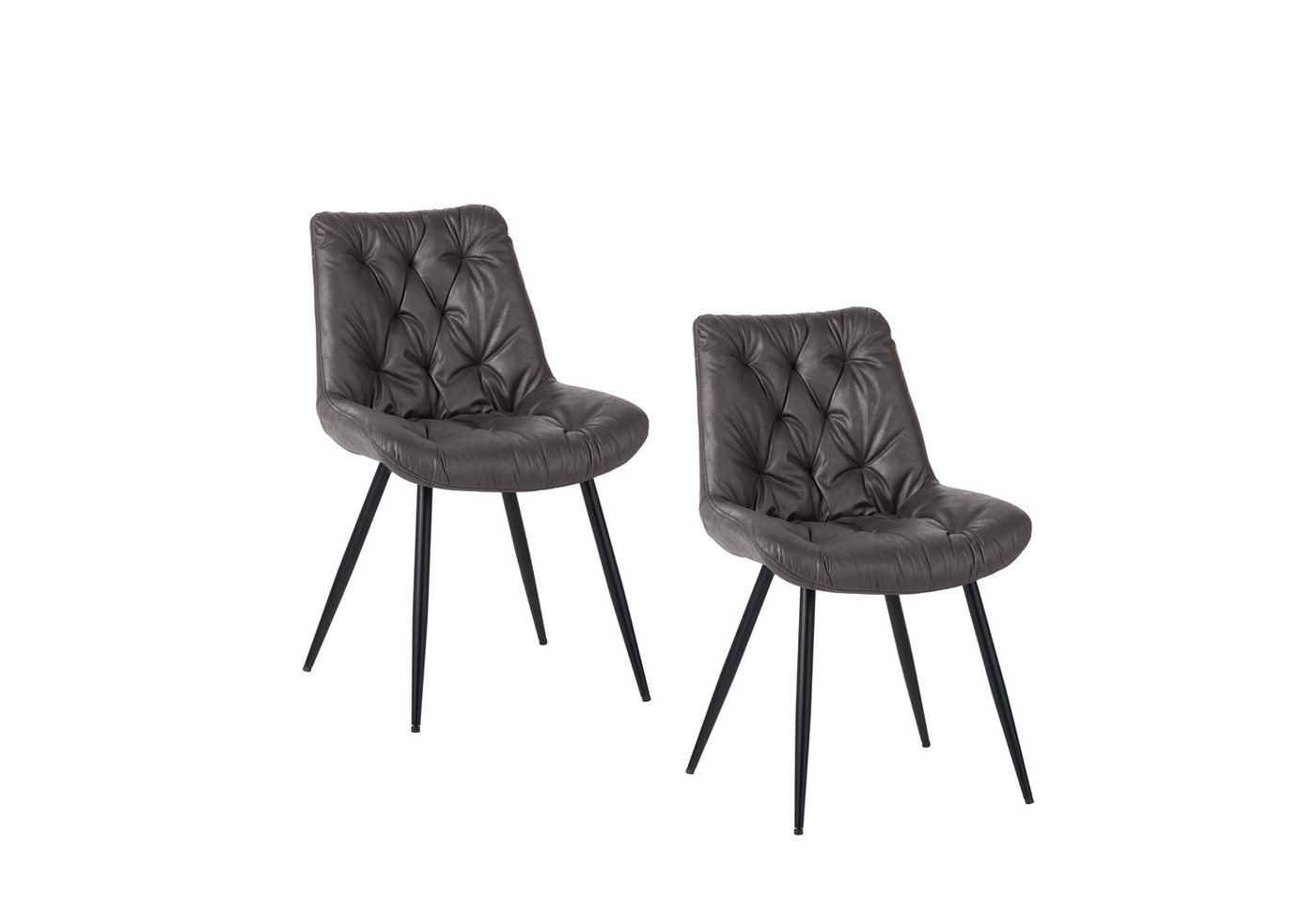 HTI-Living Esszimmerstuhl Esszimmerstuhl Antikanthrazit 2er Set Loryn (Set, 2 St), Küchenstuhl von HTI-Living