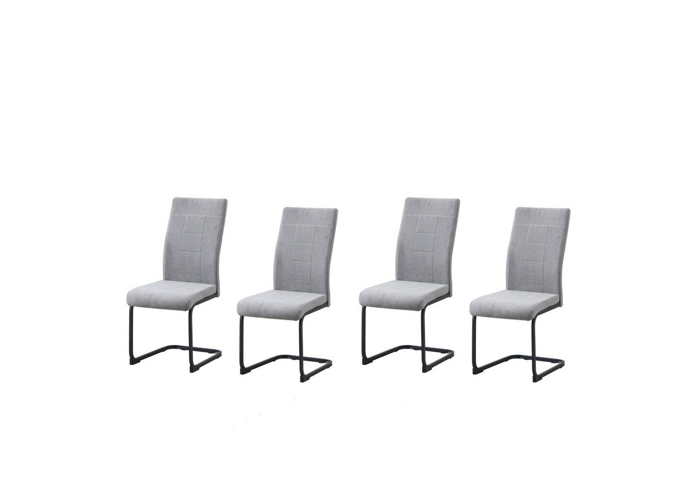 HTI-Living Esszimmerstuhl Esszimmerstuhl LennyP 4er-Set Grau (Set, 4 St), Schwingstuhl Freischwinger von HTI-Living