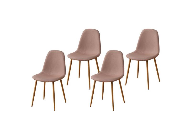 HTI-Living Esszimmerstuhl Esszimmerstuhl SavannahW Braun (Set, 4 St), Küchenstuhl mit Vierfußgestell von HTI-Living
