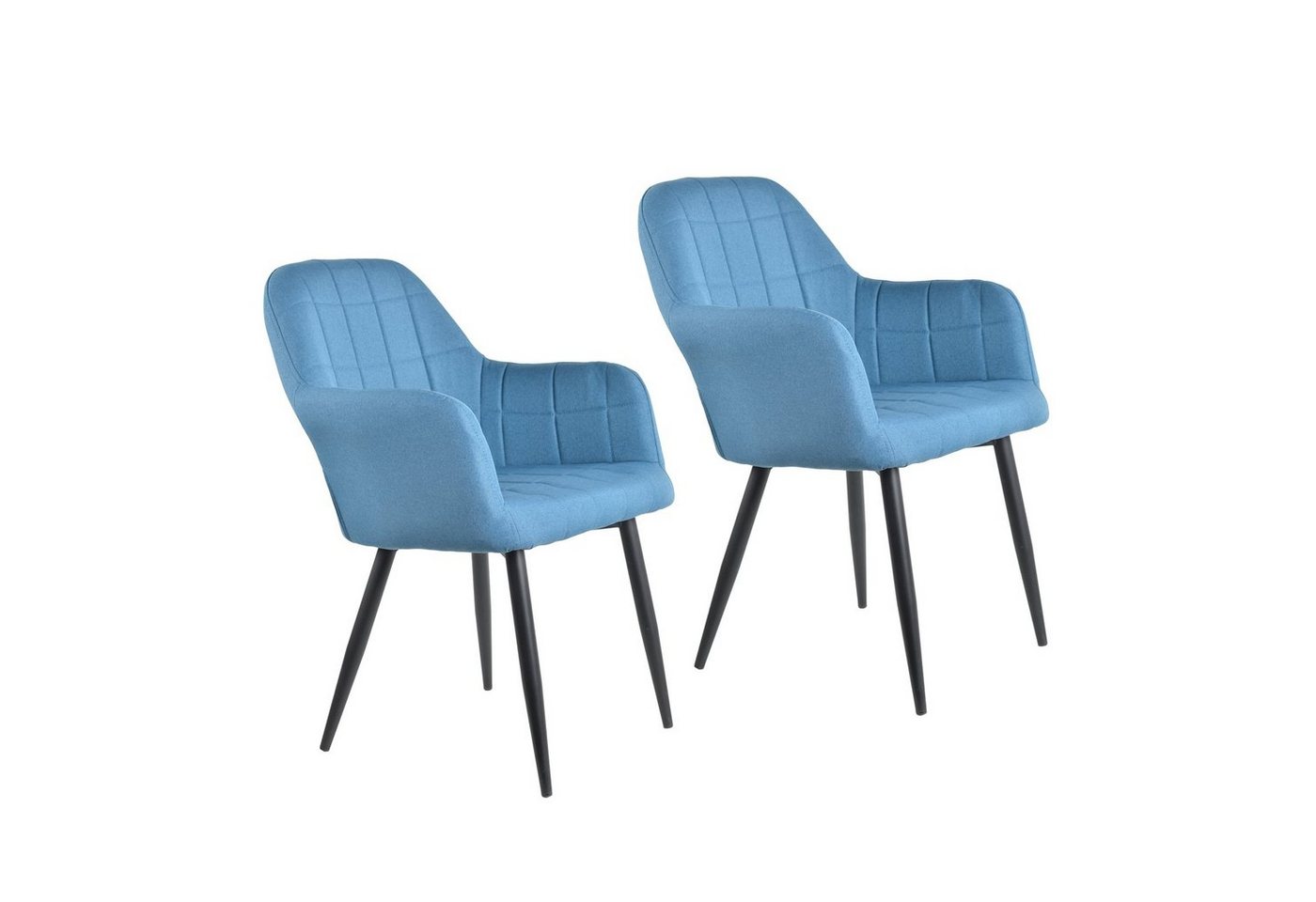 HTI-Living Esszimmerstuhl Stuhl Albany Webstoff Blau (Set, 2 St), Esszimmerstuhl Armlehnenstuhl Polsterstuhl von HTI-Living