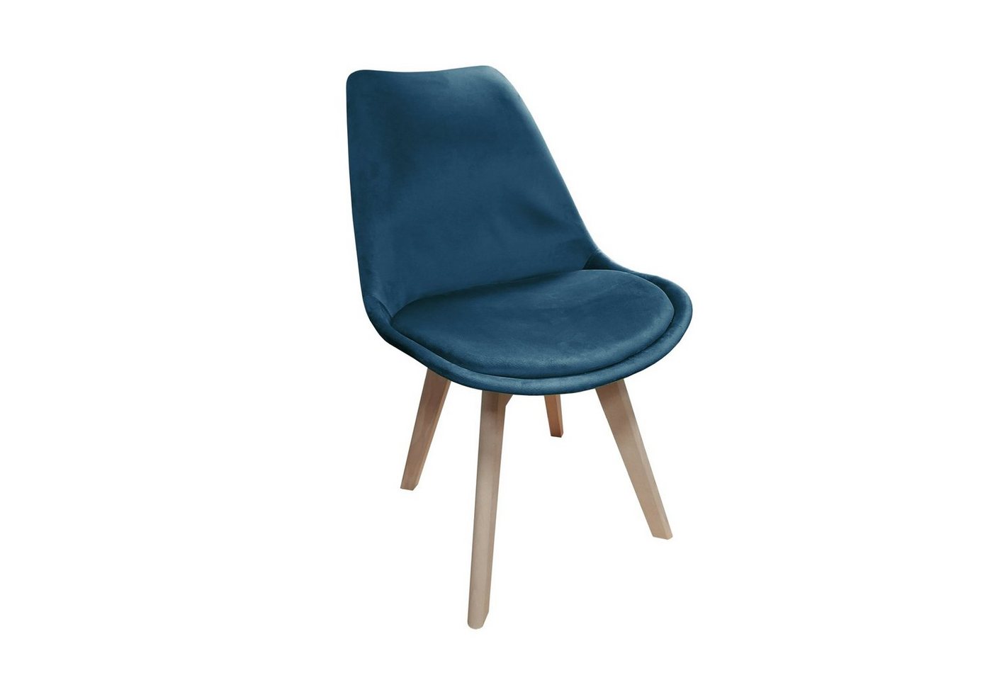 HTI-Living Esszimmerstuhl Stuhl Atlanta Velvet Blau (Stück, 1 St), Esszimmerstuhl Samtbezug Holzfüße von HTI-Living