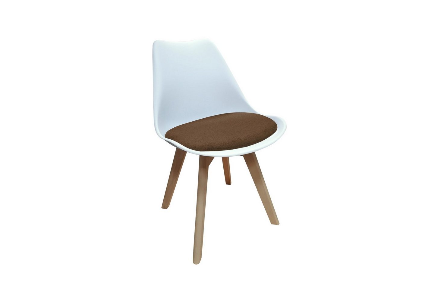 HTI-Living Esszimmerstuhl Stuhl Atlanta Webstoff (Stück, 1 St), Esszimmerstuhl Kunststoffschale Webstoffbezug Holzfüße von HTI-Living