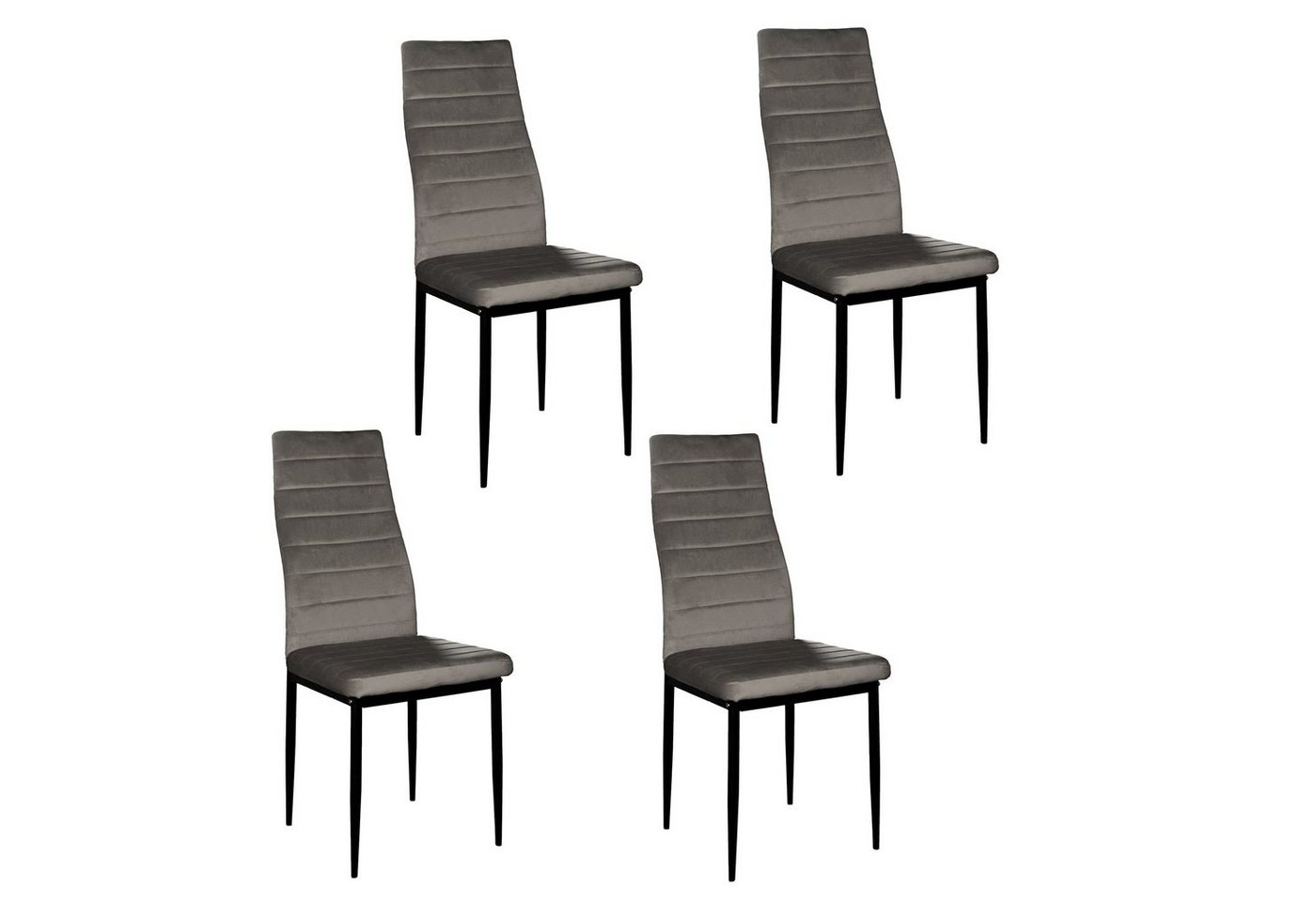 HTI-Living Esszimmerstuhl Stuhl Memphis Velvet 4er-Set (Set, 4 St), Esszimmerstuhl Samtbezug Metallgestell Vierfuß von HTI-Living