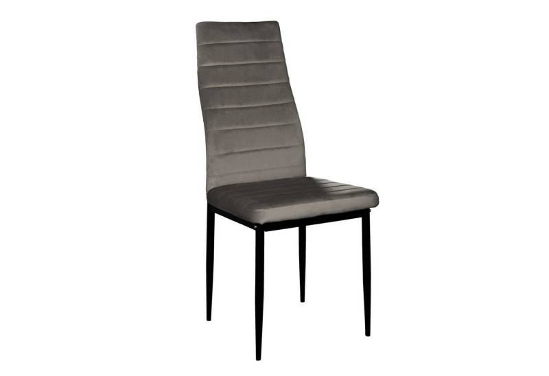 HTI-Living Esszimmerstuhl Stuhl Memphis Velvet Grau (Stück, 1 St), Esszimmerstuhl Samtbezug Metallgestell Vierfuß von HTI-Living
