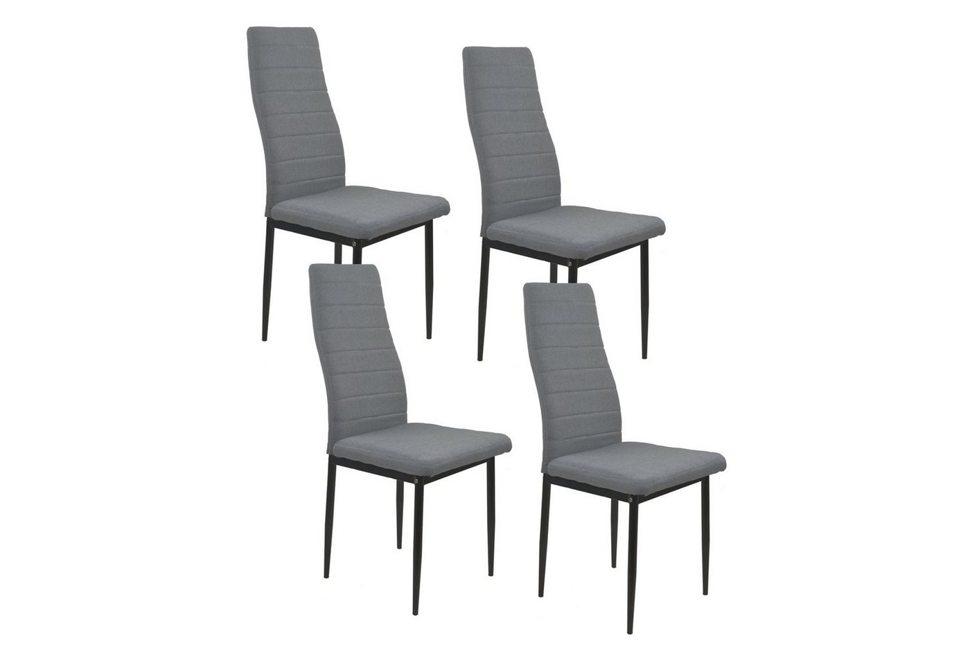 HTI-Living Esszimmerstuhl Stuhl Memphis Webstoff 4er-Set (Set, 4 St), Esszimmerstuhl Metallgestell Vierfuß von HTI-Living