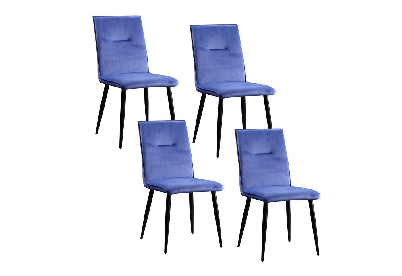 HTI-Living Esszimmerstuhl Stuhl Salinas Velvet Blau (Set, 4 St), Esszimmerstuhl Samt von HTI-Living