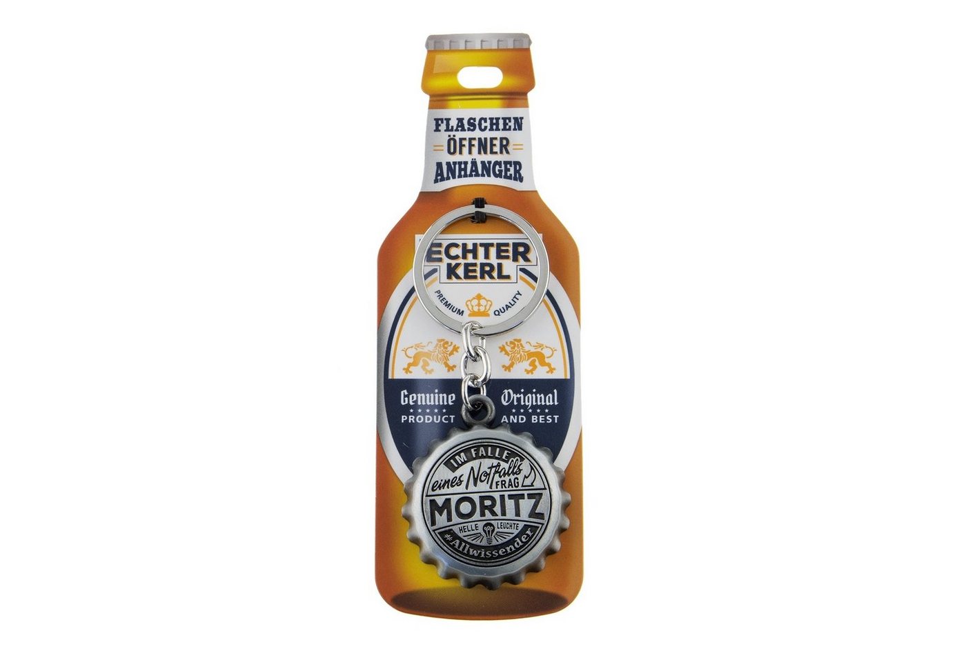 HTI-Living Flaschenöffner Echter Kerl Flaschenöffner Moritz (Stück, 1-tlg., 1 Flaschenöffner), Geschenkidee von HTI-Living