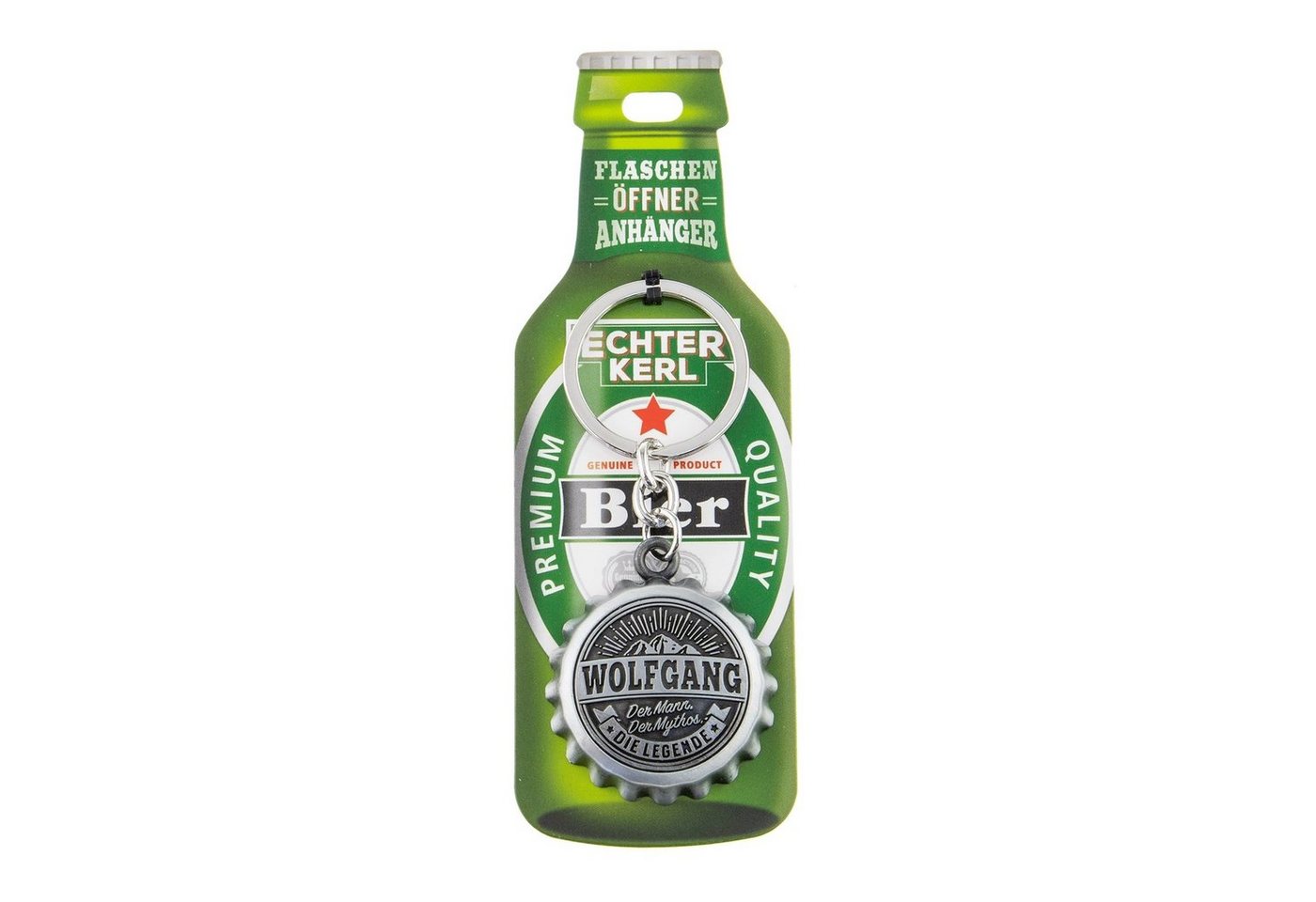 HTI-Living Flaschenöffner Echter Kerl Flaschenöffner Wolfgang (Stück, 1-tlg., 1 Flaschenöffner), Geschenkidee von HTI-Living