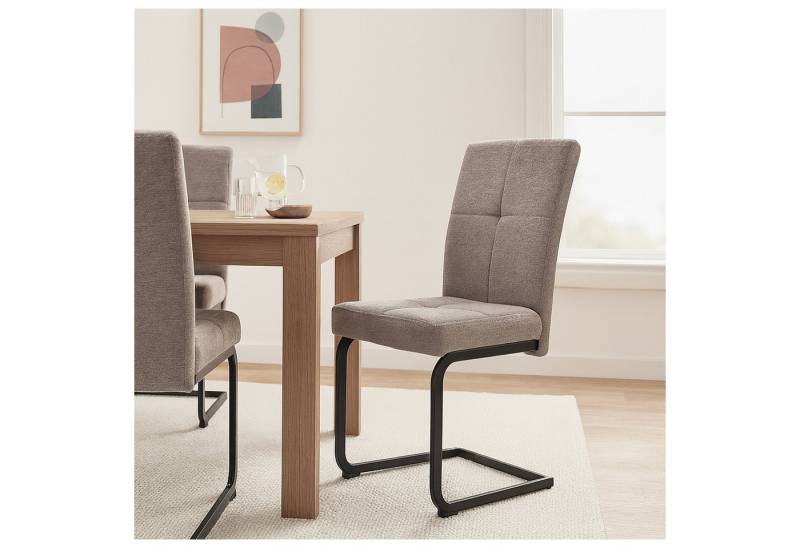 HTI-Living Freischwinger Esszimmerstuhl Kinsey Braun 2er-Set (Set, 2 St), Freischwinger Schwingstuhl von HTI-Living