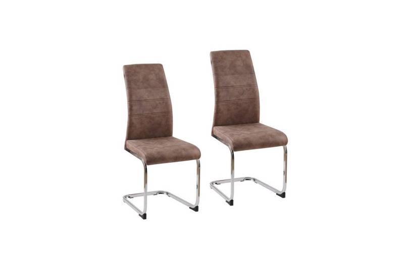 HTI-Living Freischwinger Schwingstuhl SallyC Braun (Set, 2 St), Freischwinger Esszimmerstuhl von HTI-Living