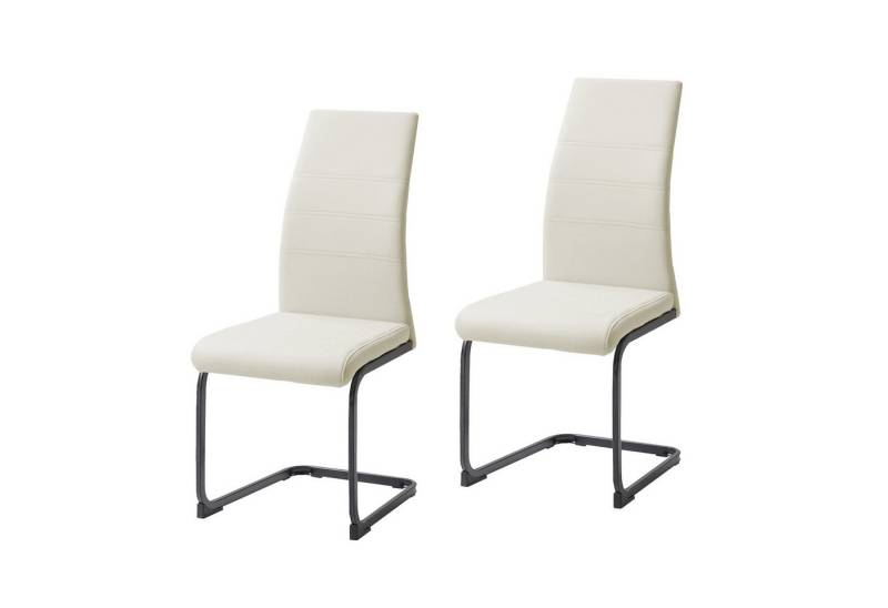 HTI-Living Freischwinger Schwingstuhl SallyP PU Beige (Set, 2 St), Freischwinger Esszimmerstuhl Kunstleder von HTI-Living