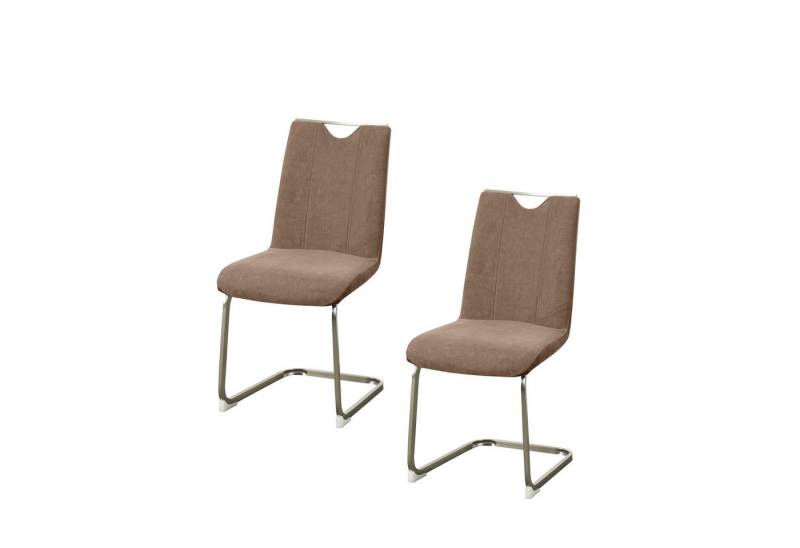 HTI-Living Freischwinger Schwingstuhl Taupe/Antikhellbraun 2er Set Emrys (Set, 2 St), Esszimmerstuhl Küchenstuhl Besucherstuhl von HTI-Living