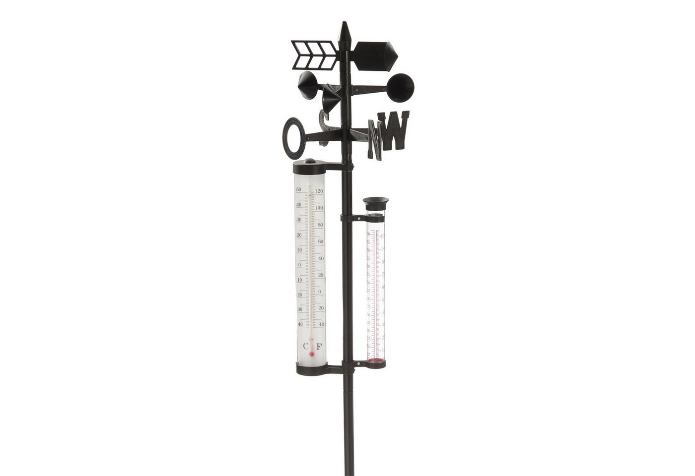HTI-Living Gartenfigur Wetterstation Regenmesser, (Stück, 1 St., 1 Wetterstation), Thermometer von HTI-Living