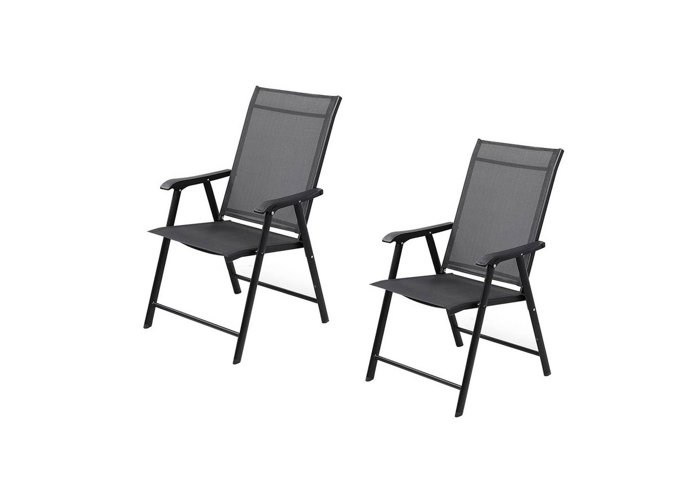 HTI-Living Gartenstuhl Gartenstühle 2 Stück Grau (Set, 2 St), Klappstühle Balkonstühle von HTI-Living