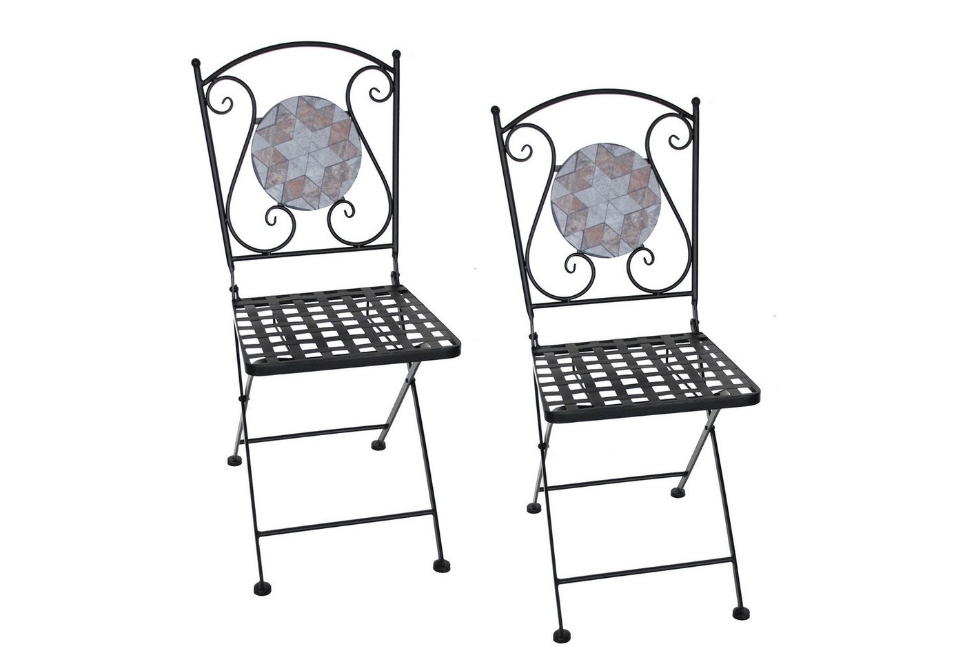 HTI-Living Gartenstuhl Gartenstühle 2 Stück Marocco Braun (Set, 2 St), Balkonstühle Gartenstuhl Metallstühle von HTI-Living