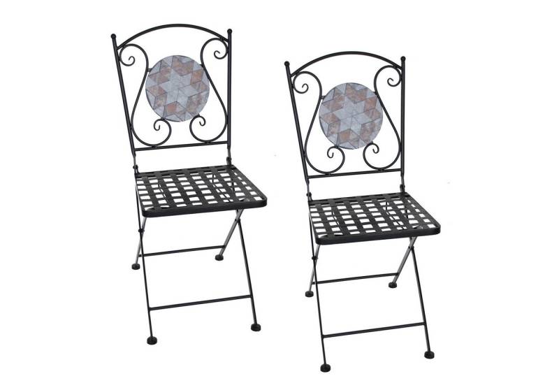 HTI-Living Gartenstuhl Gartenstühle 2 Stück Marocco Braun (Set, 2 St), Balkonstühle Gartenstuhl Metallstühle von HTI-Living