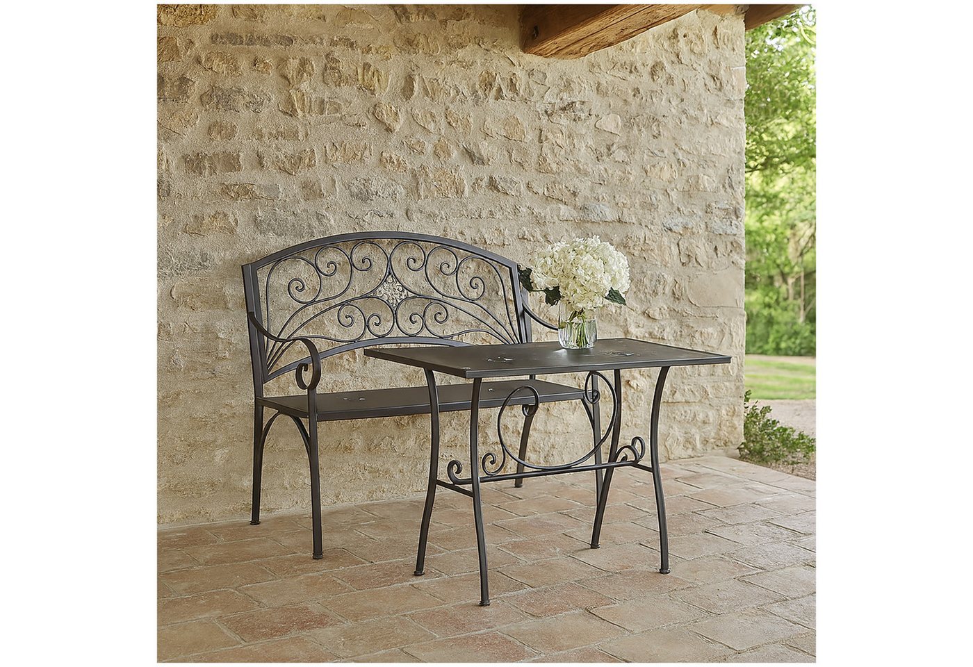 HTI-Living Gartentisch Metalltisch in Rostoptik 110 x 56 x 75 cm (Stück, 1-St., 1 Gartentisch), Metalltisch Terrassentisch von HTI-Living