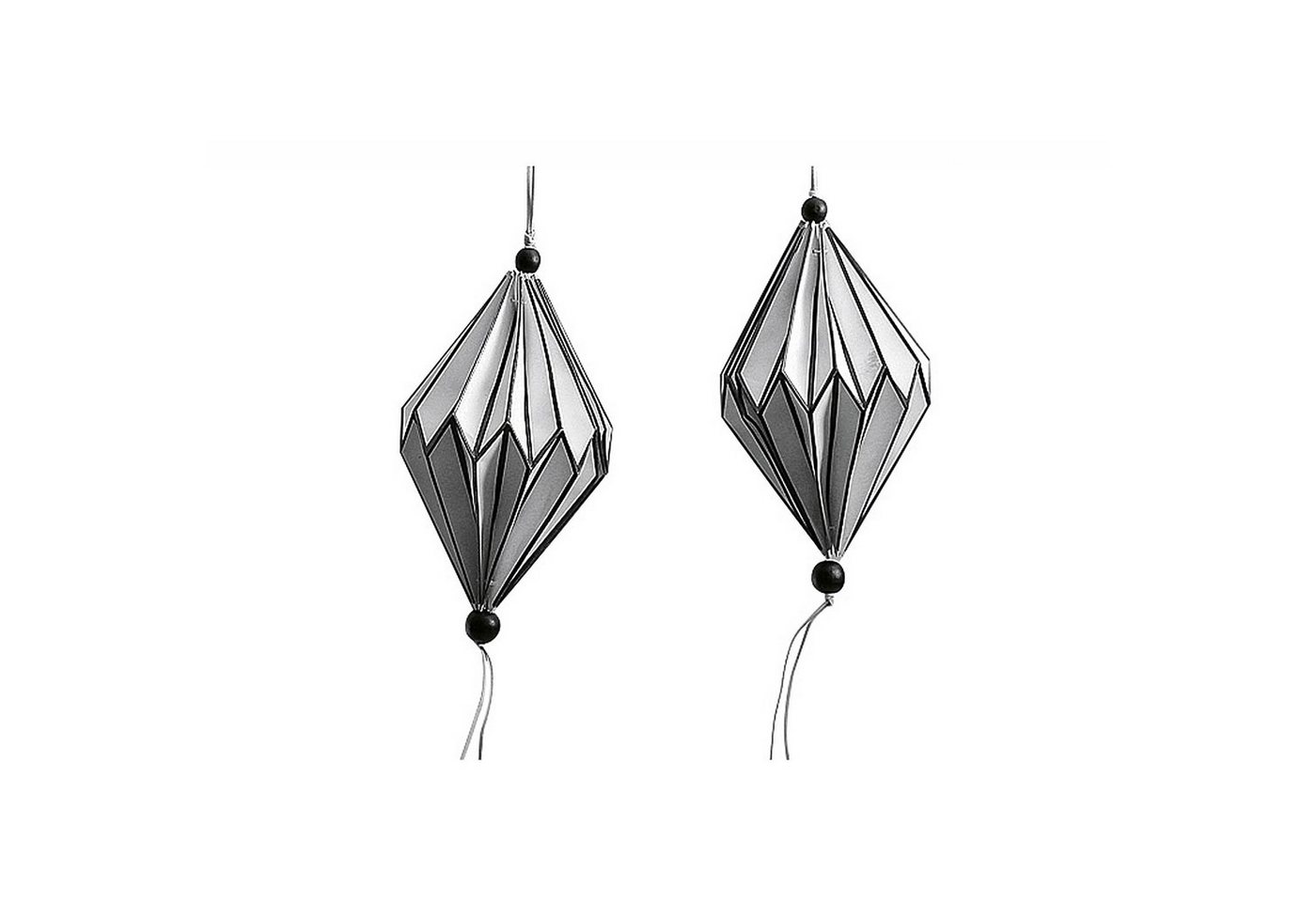 HTI-Living Hänge-Weihnachtsbaum Papierhänger 2er Satz Diamant (2 St., 2 Papieranhänger), Partydeko Fensterdeko von HTI-Living