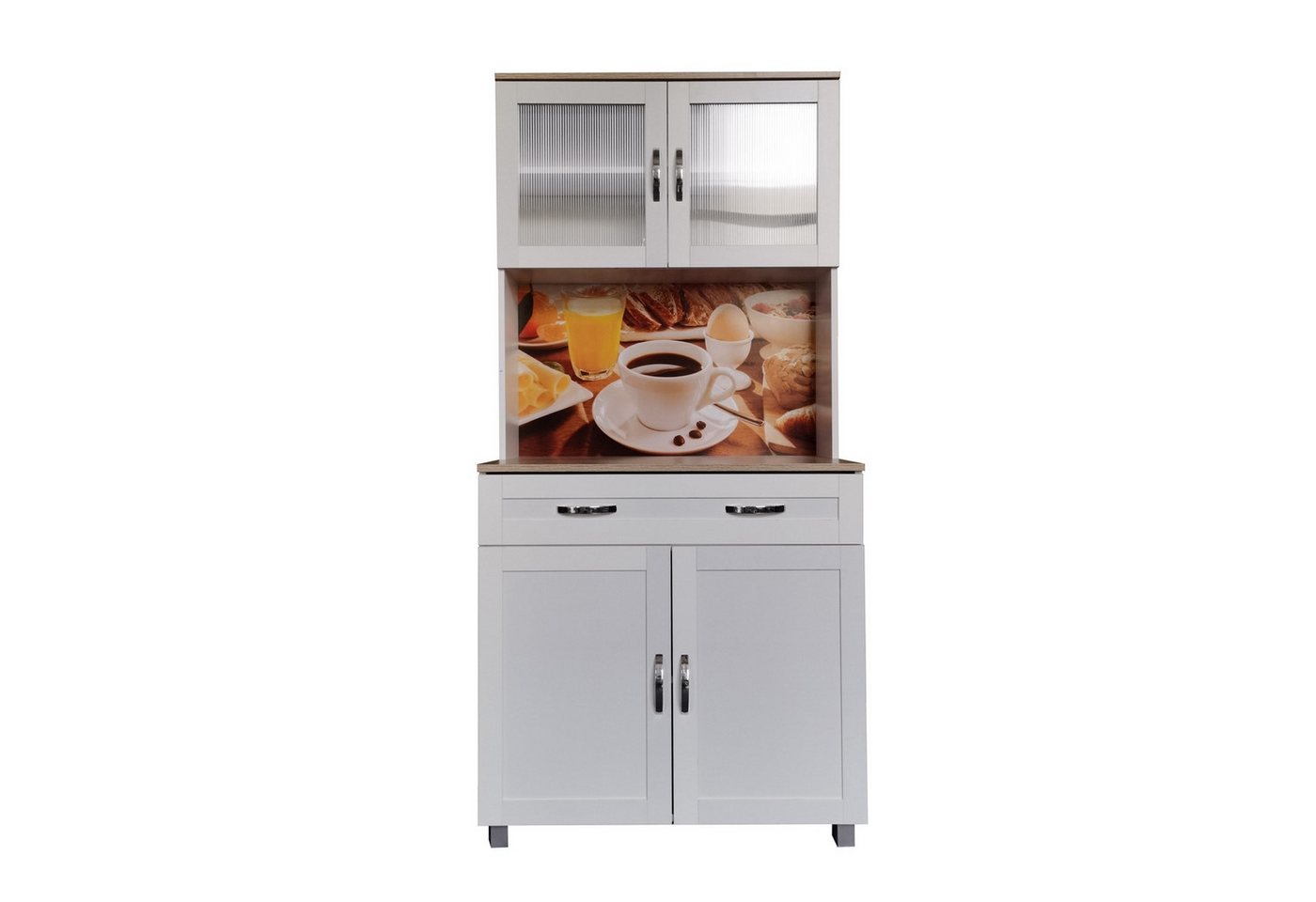 HTI-Living Hochschrank Küchenbuffet 1 Schublade Blanca Bistro (Stück, 1-St., 1x Schrank Blanca, ohne Dekoration) Küchenschrank Hochschrank von HTI-Living