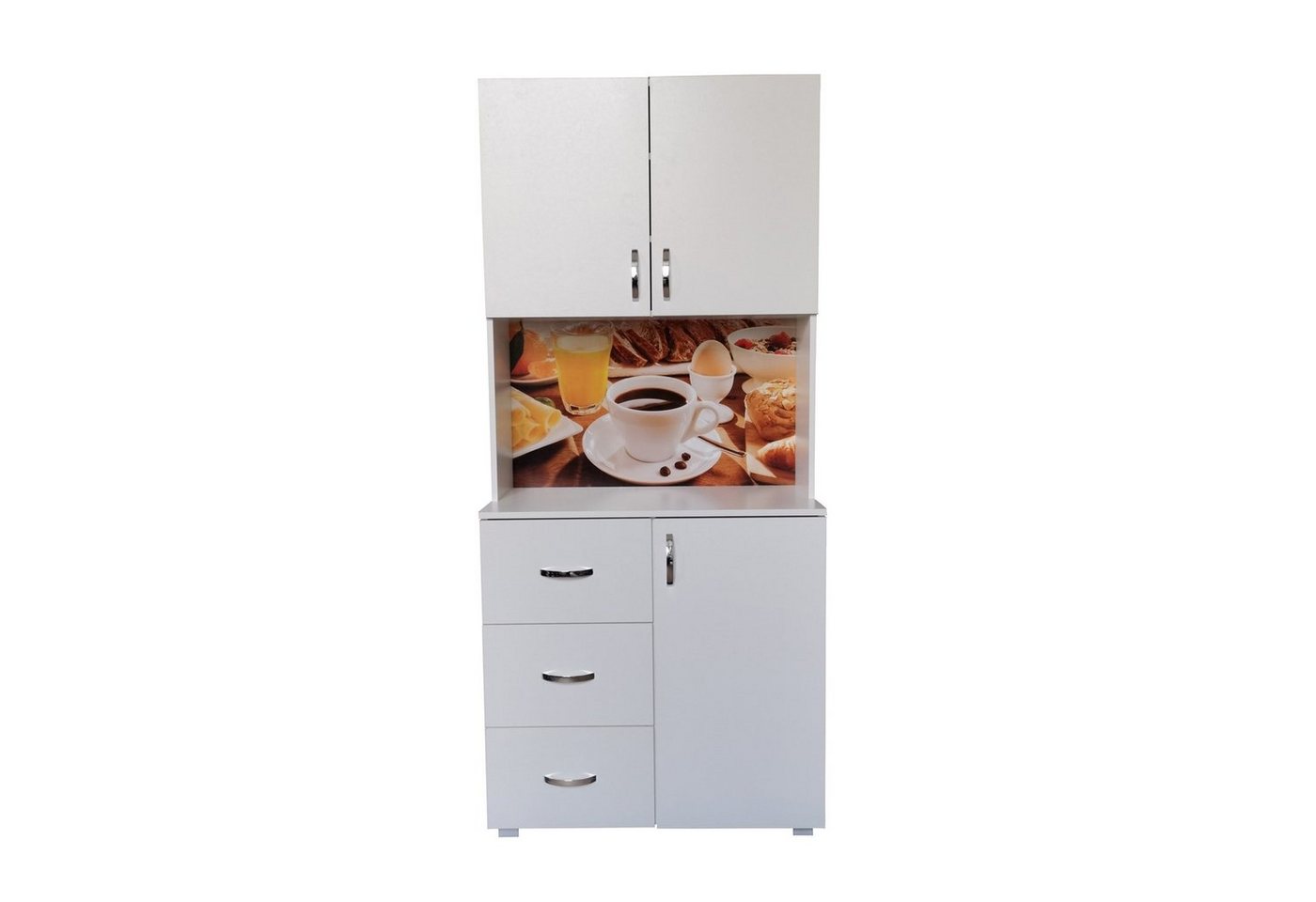 HTI-Living Hochschrank Küchenbuffet 3 Schubladen Blanca Bistro (Stück, 1-St., 1x Schrank Blanca, ohne Dekoration) Küchenschrank Hochschrank von HTI-Living