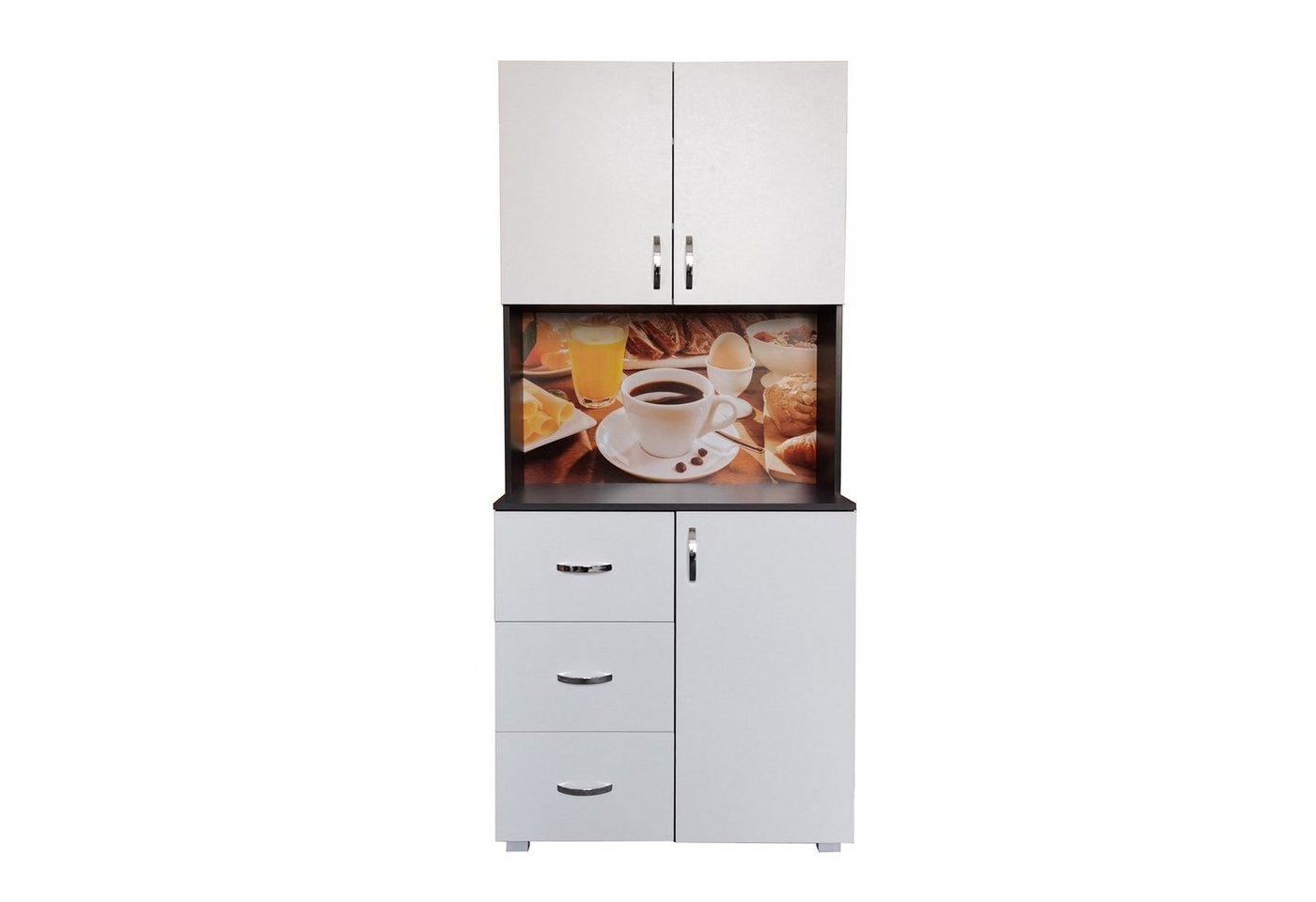 HTI-Living Hochschrank Küchenbuffet 3 Schubladen Blanca Bistro (Stück, 1-St., 1x Schrank Blanca, ohne Dekoration) Küchenschrank Hochschrank von HTI-Living