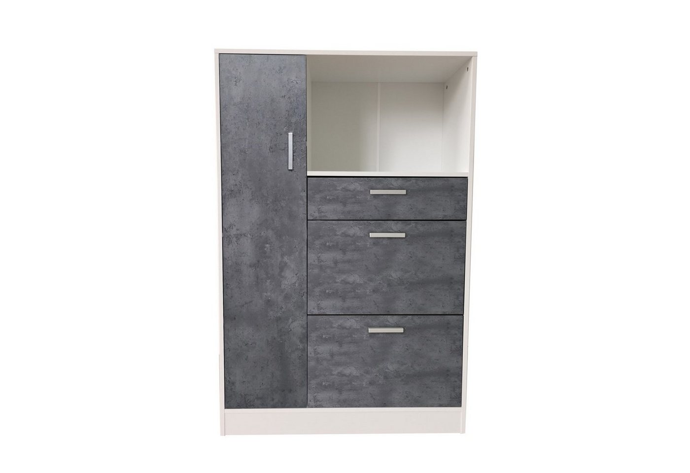 HTI-Living Hochschrank Küchenschrank Weiß-Beton Blanca L (Stück, 1-St., 1 Küchenschrank) Mehrzweckschrank von HTI-Living