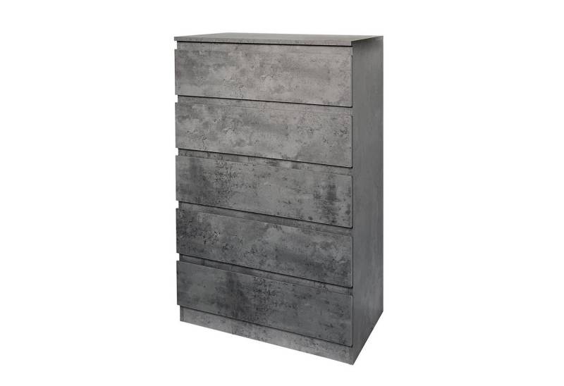 HTI-Living Kommode Kommode 5 Schubladen Thekla Beton (Stück, 1 St., 1 Kommode), Sideboard von HTI-Living