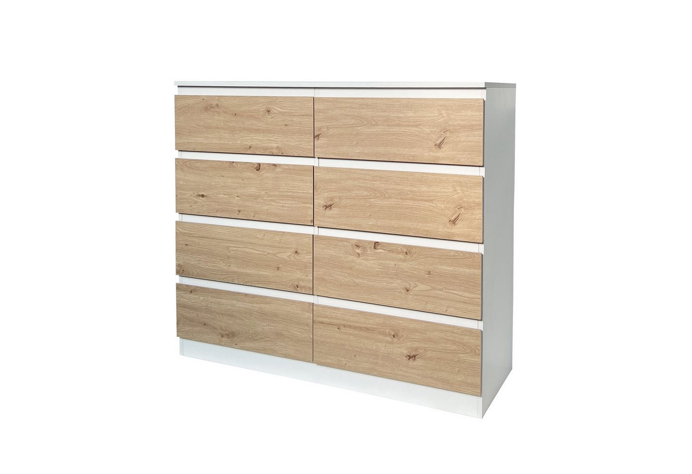 HTI-Living Kommode Kommode 8 Schubladen Thekla Weiß-Artisaneiche (Stück, 1 St., 1 Kommode), Sideboard von HTI-Living
