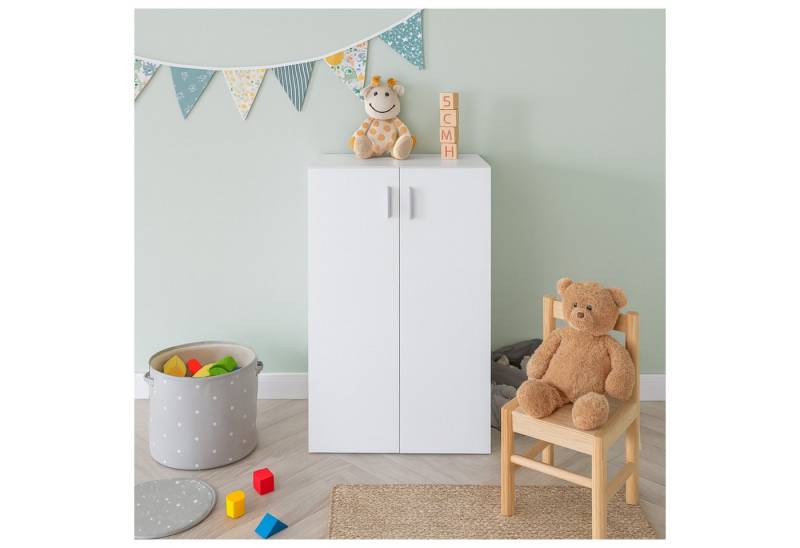 HTI-Living Mehrzweckschrank Kommode mit 3 Regalfächern Nina Weiß (Stück, 1-St., 1 Kommode) Schrank Anrichte Sideboard von HTI-Living