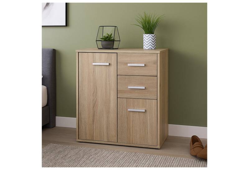 HTI-Living Sideboard Kommode mit 2 Schubladen Nina Sonoma (Stück, 1 St., 1 Kommode), Anrichte Sideboard Schrank von HTI-Living