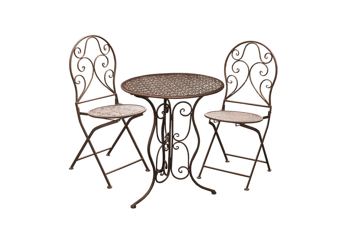 HTI-Living Küchentisch Essgruppe 3-teilig Lani (Set, 3-St., 1x Tisch, 2x Stühle), Sitzgruppe Metall von HTI-Living