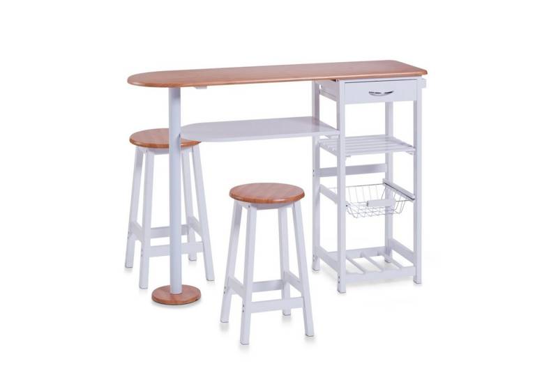 HTI-Living Küchentisch Küchenbar mit 2 Hocker MDF (3-St., 1 Küchenbar, 2 Hocker), Küchensitzgruppe von HTI-Living