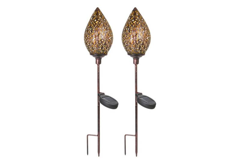 HTI-Living LED Solarleuchte Solarlampe Knospe 2er Set Soley, Solarstecker Gartenleuchte von HTI-Living