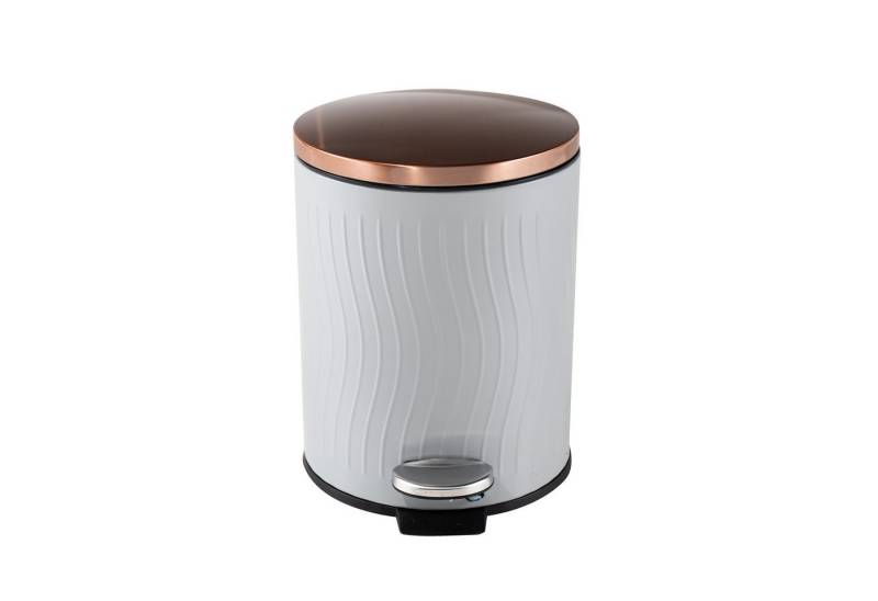 HTI-Living Mülleimer Abfalleimer 12 Liter Grau/Kupfer Jannik, Mülleimer mit Soft-Close-Deckel von HTI-Living