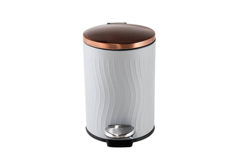 HTI-Living Mülleimer Abfalleimer 5 Liter Grau/Kupfer Jannik, Mülleimer mit Soft-Close-Deckel von HTI-Living