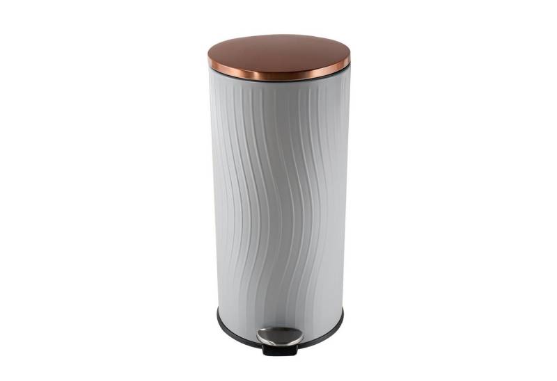 HTI-Living Mülleimer Mülleimer 30 Liter Grau/Kupfer Jannik, Abfalleimer mit Soft-Close-Deckel von HTI-Living