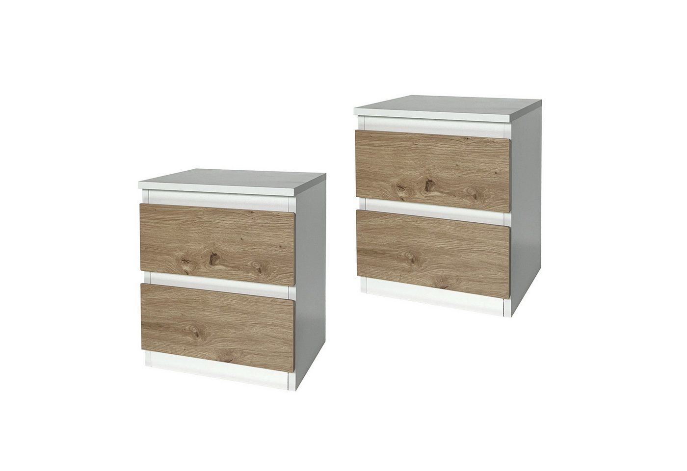 HTI-Living Nachtkommode Nachtkommode 2 Schubladen (Set, 2 St., 2 Nachtkommoden), Nachtschrank Nachttisch von HTI-Living