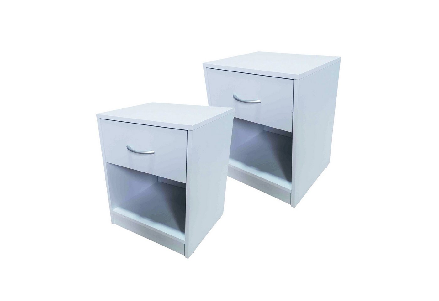 HTI-Living Nachtschrank Nachtschrank 2er Set Nina Weiß (Set, 2-St., 2 Nachtschränke) Nachttisch Nachtkommode Nachtkonsole von HTI-Living