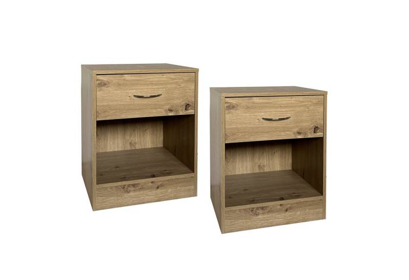 HTI-Living Nachtschrank Nachtschrank 2er Set Thekla Artisaneiche (Set, 2-St., 2 Nachtschränke) Nachttisch Nachtkommode von HTI-Living
