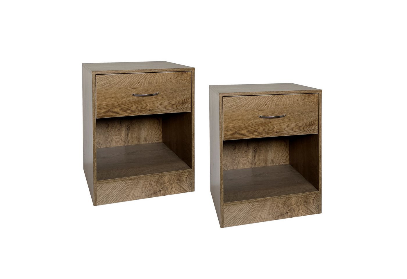 HTI-Living Nachtschrank Nachtschrank 2er Set Thekla Eiche (Set, 2-St., 2 Nachtschränke) Nachttisch Nachtkommode von HTI-Living
